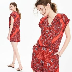 Banana Republic Paisley Romper/Jumpsuit Shorts